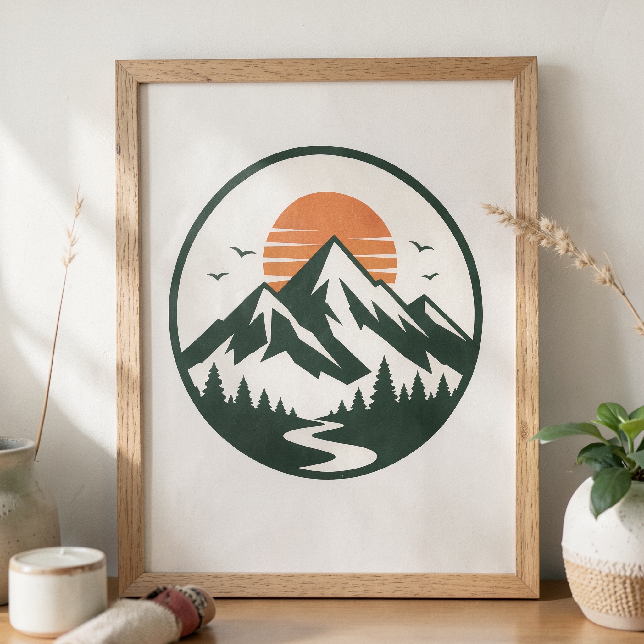 Framed art print poster generated from the uploaded artwork