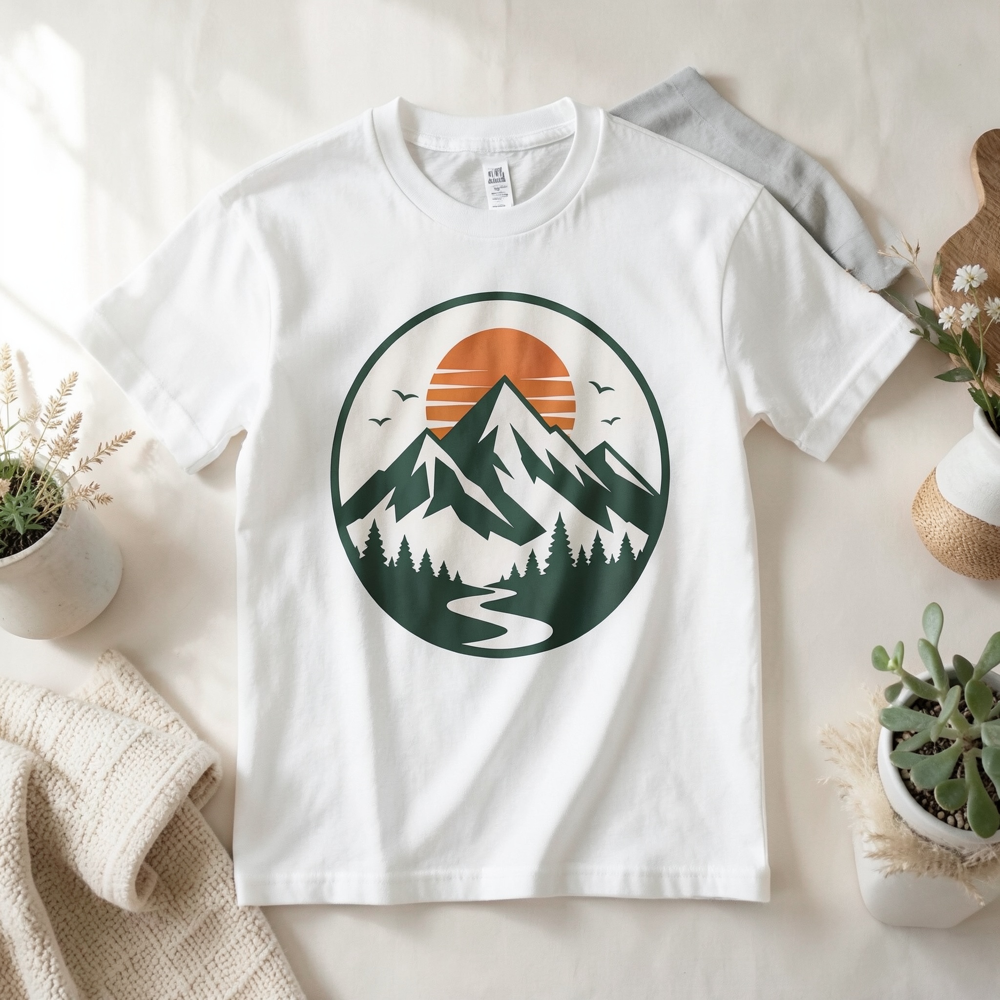 T-shirt generated from the uploaded artwork